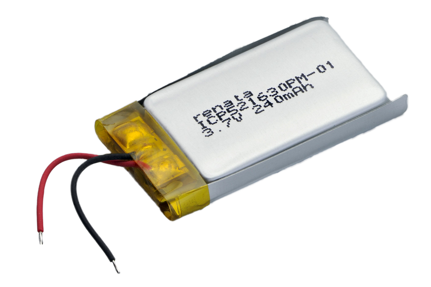 Renata 100691, LiPo Akku ICP521630PM-01 mit 2 Kabeln AWG 30, 250mAh