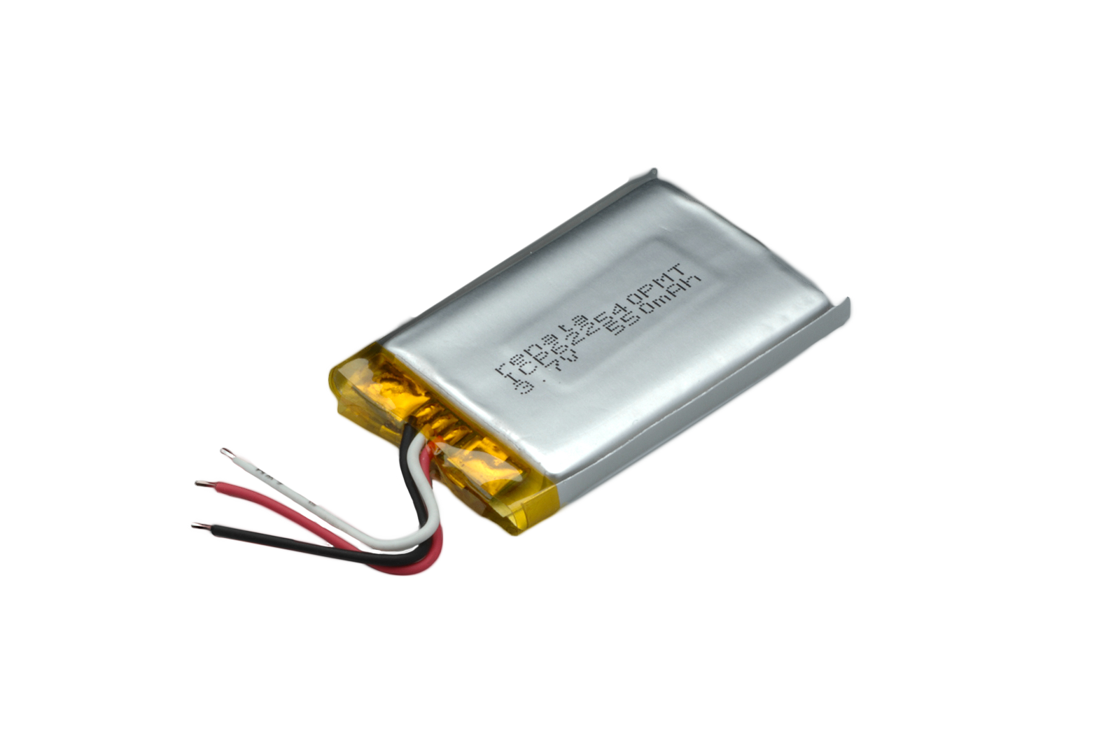 Renata 100651, LiPo Akku ICP622540PMT mit 3 Kabeln AWG 26, 600mAh