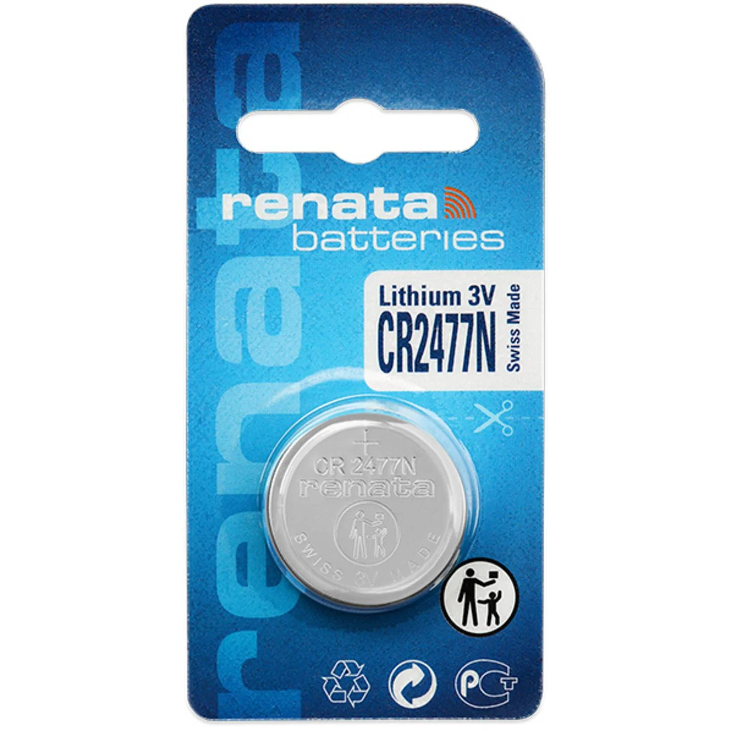 Renata CR2477N Lithium-Knopfzelle 3V – 704447 Single Blister