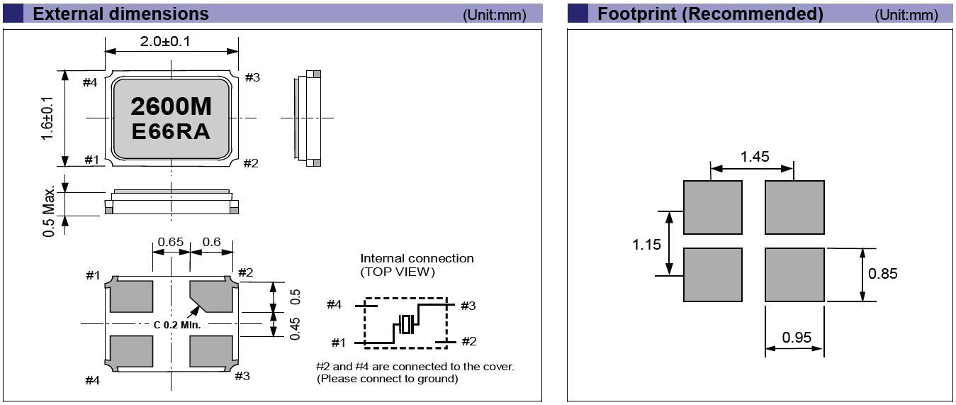 FA-128 16.000000 MHz 9pF  +/-10ppm - Footprint