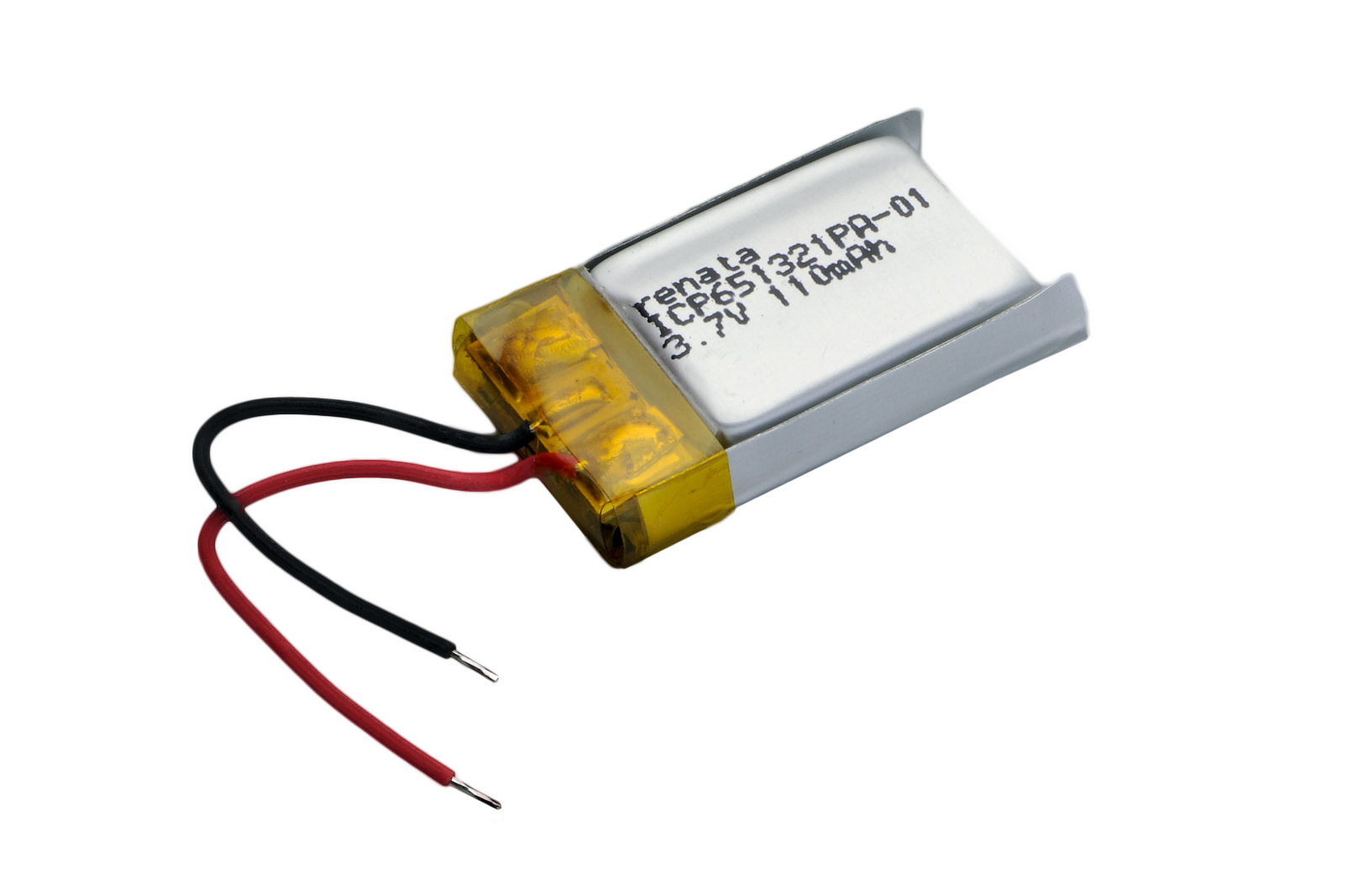 Renata 100696, LiPo Akku ICP651321PA-01 mit 2 Kabeln AWG 30, 120mAh Kopie